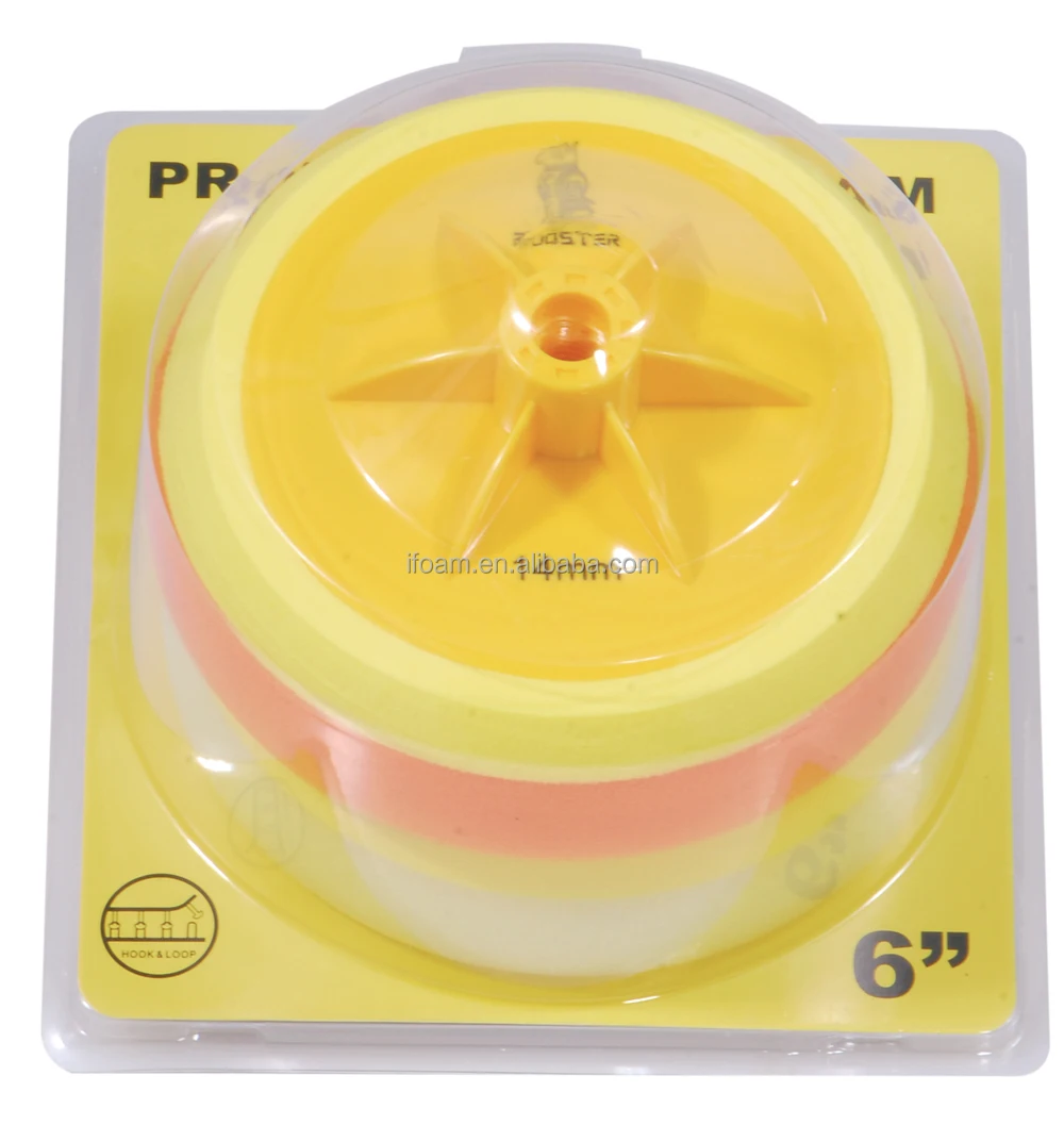6 дюймов для полировки автомобиля пены подушка для полировки комплект Желтый резка & Оранжевый полировки прокладка из пеноматериала