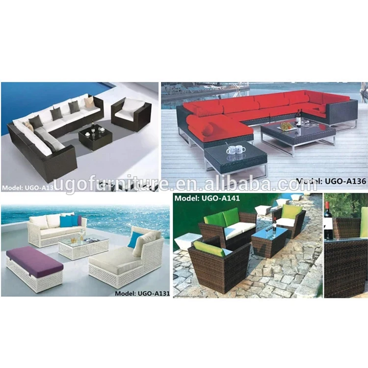 Chinese suppliers new arrival outdoor rattan sofa UGO wicker furniture Rattan Table and Chairs