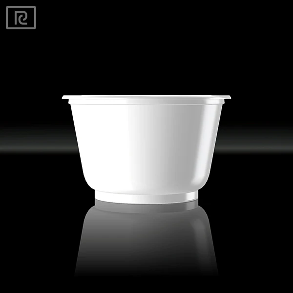 R-PP 16 oz 500ml White Disposable Plastic Microwave Container with Lid for Noodles Custom Logo Printing