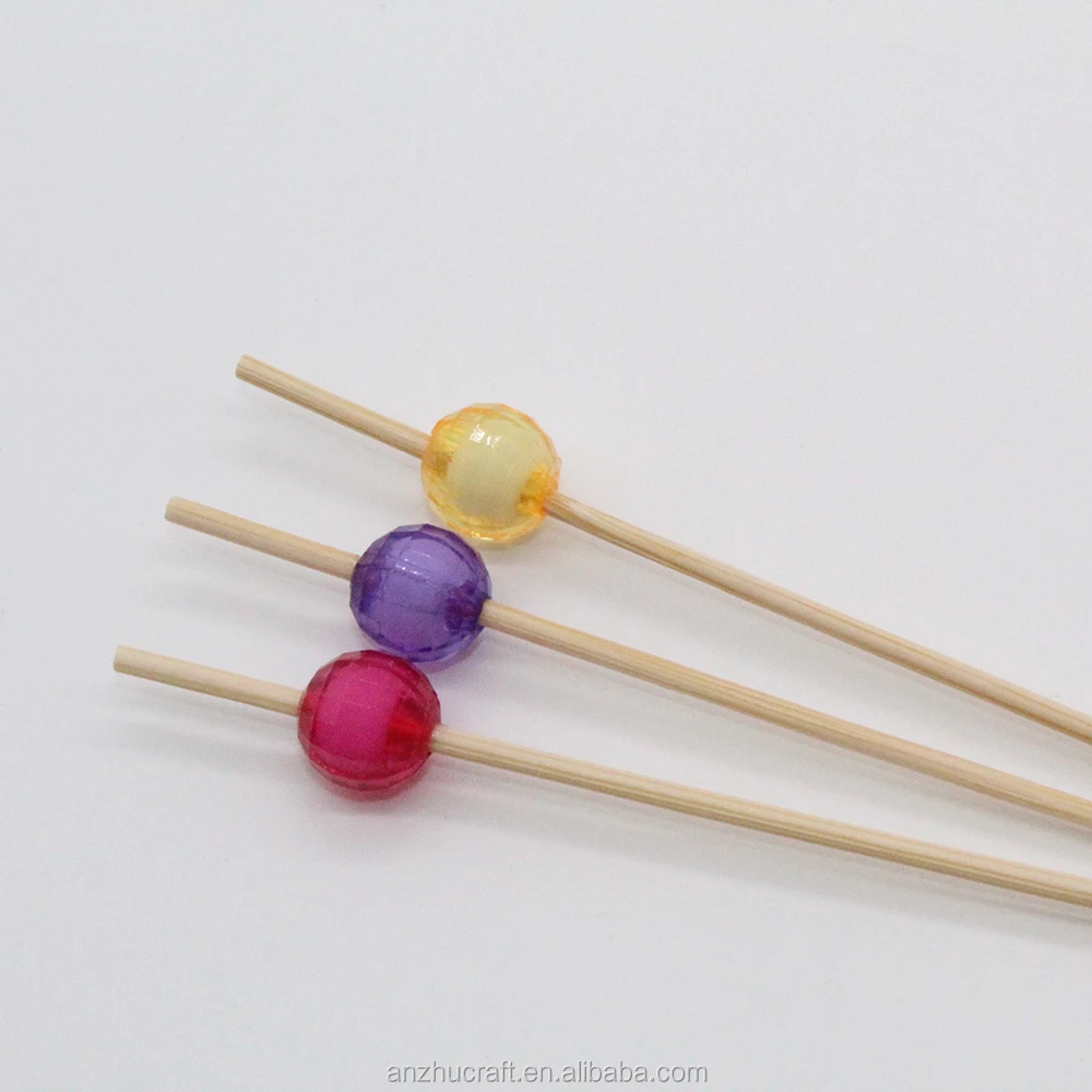 Wholesale decorative turkish wooden bamboo food picks kebab skewers