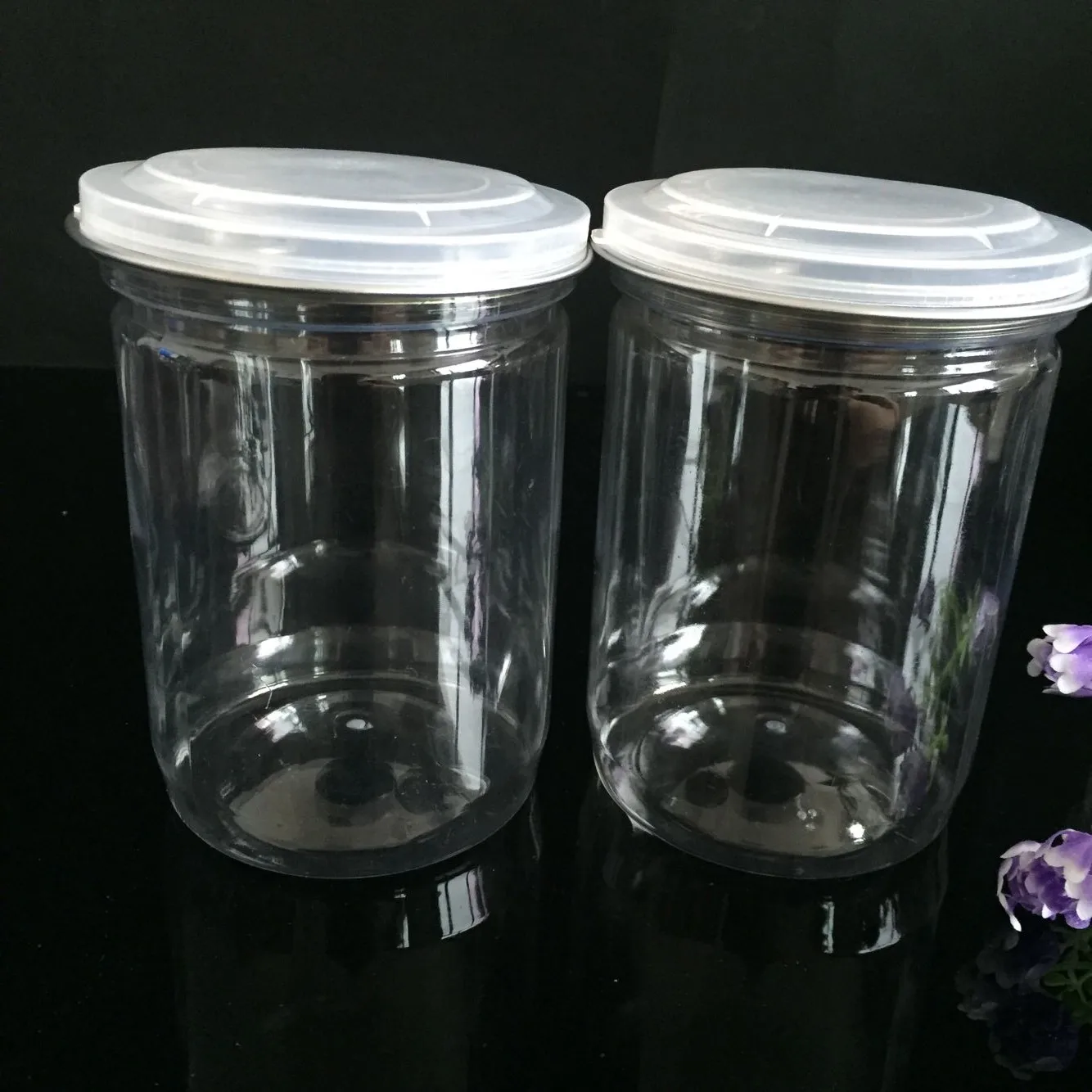 Wholesale price different sizes plastic food grade plastic Storage jar