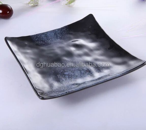 Japanese tableware /black Sushi dinner set/Japanese imitation porcelain glass tableware