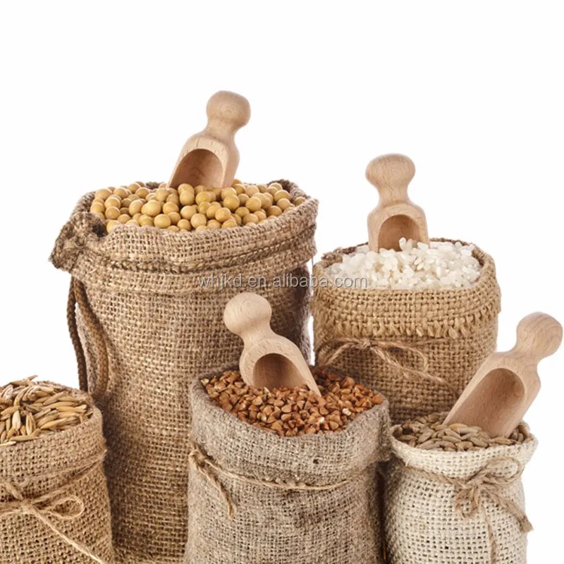 Large fine mesh jute burlap bag coffee bean packaging bag