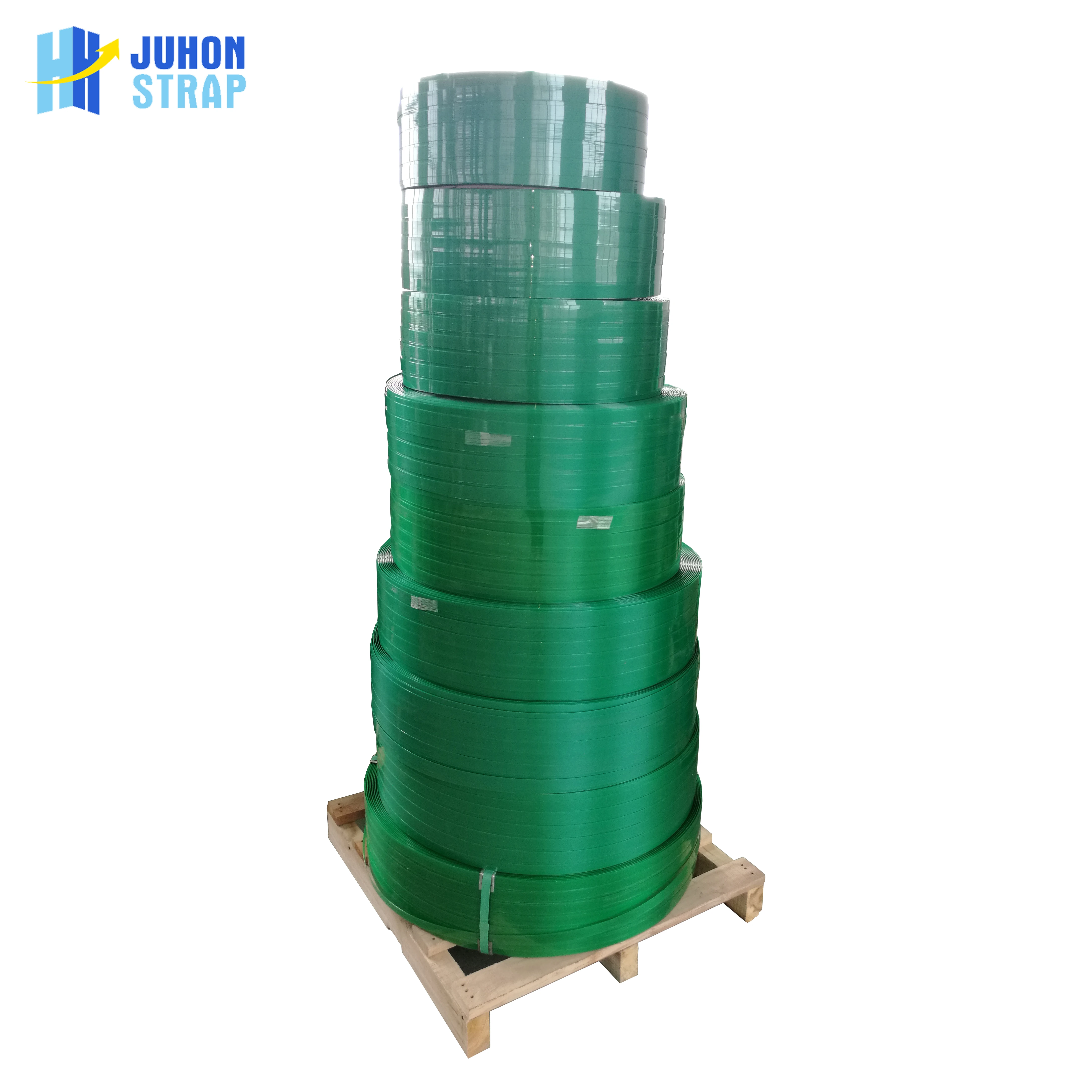 High Tension Strength Polyester Packing tape Strap Green Plastic PET Strap PET belt Strapping plastic tape