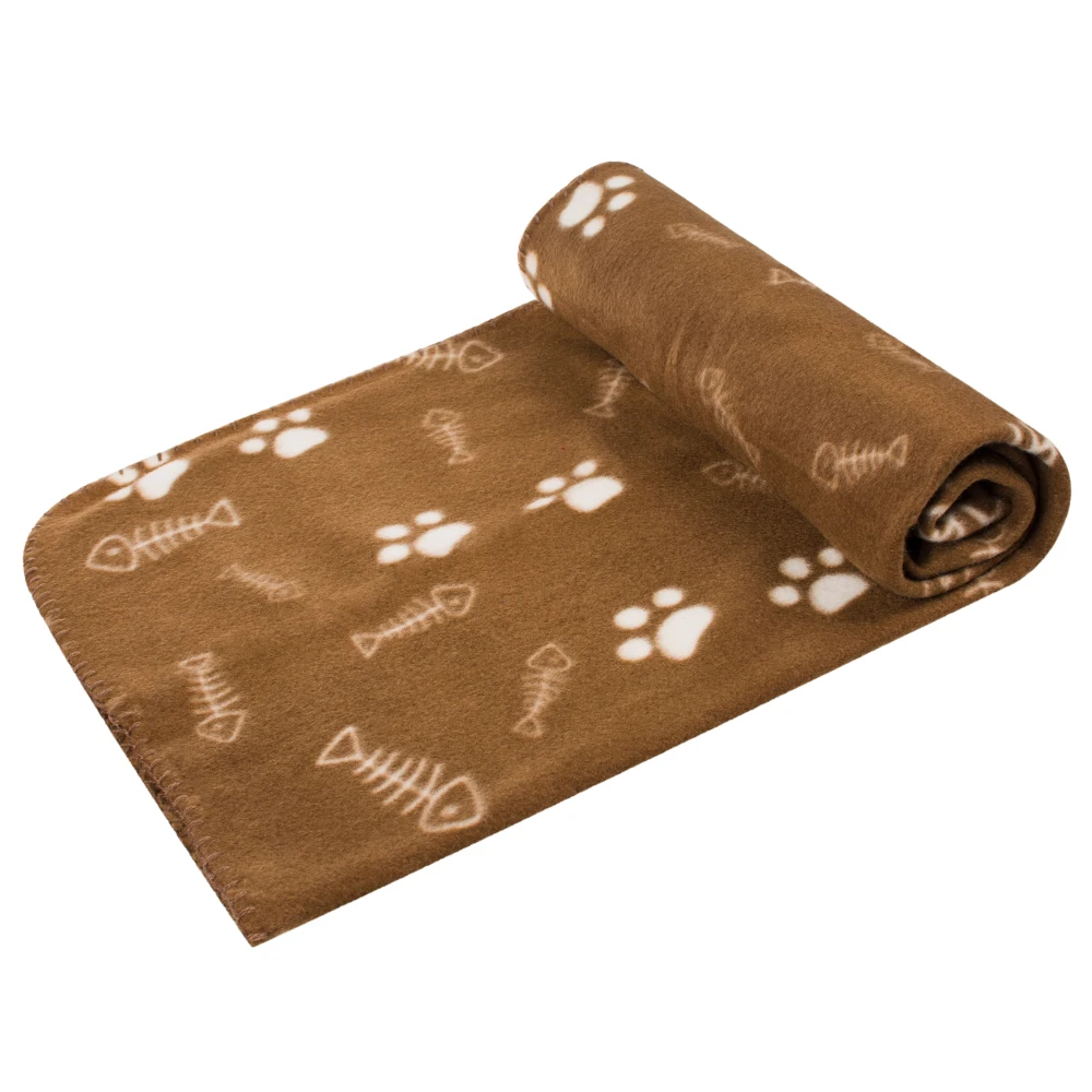 Wholesale Custom Brief Paw Printing Dog blanket Durable Soft Thick Pet Dog Blanket