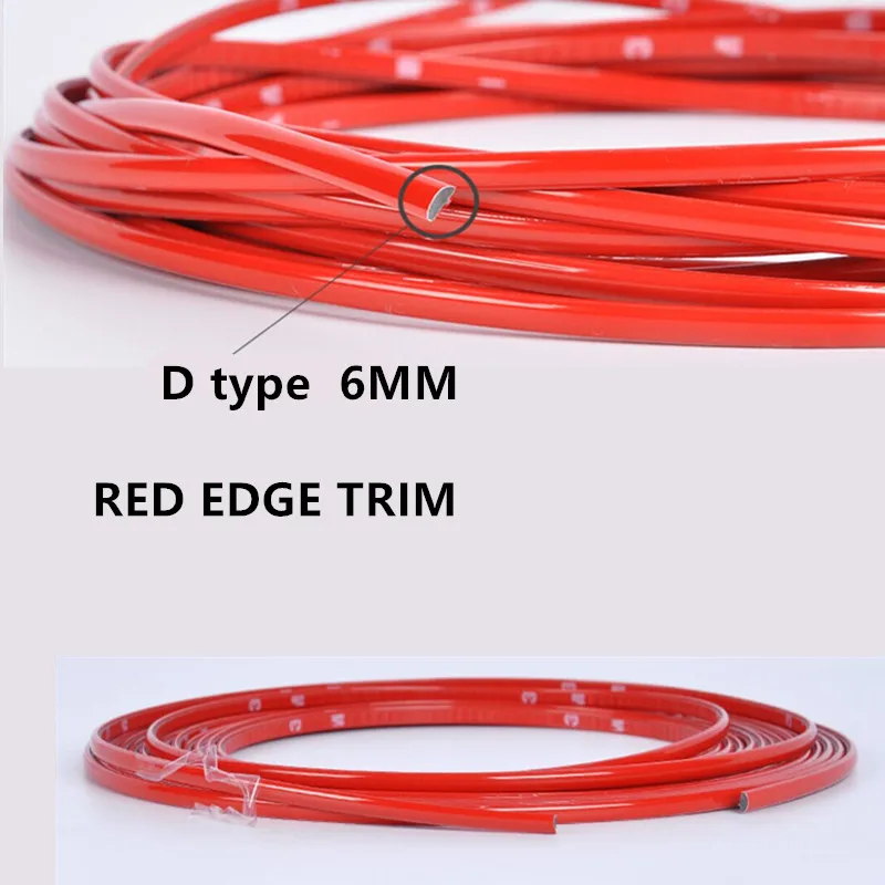 PVC Red  Injection Body Trim For Car Auto Edge Trims