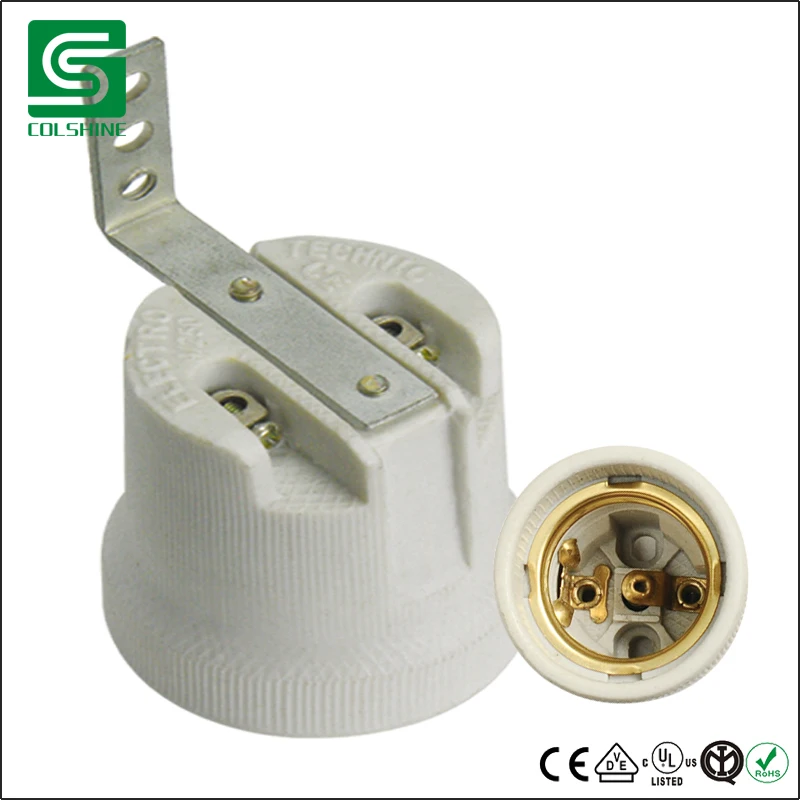 Colshine Supply E27 Porcelain Lamp Holder With M10 Support Bracket