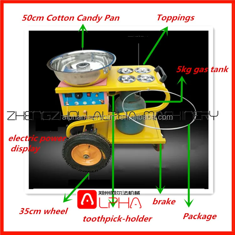 Professional battery operated flower cheap gas cotton candy floss machine for sale/marshmallow machine