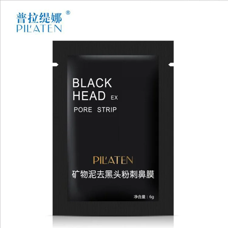 
Ready to ship 6 gram Deep Cleaning Blackhead Remover Anti-acne Mineral black mud Ex Pore Strip Nose Mask 
