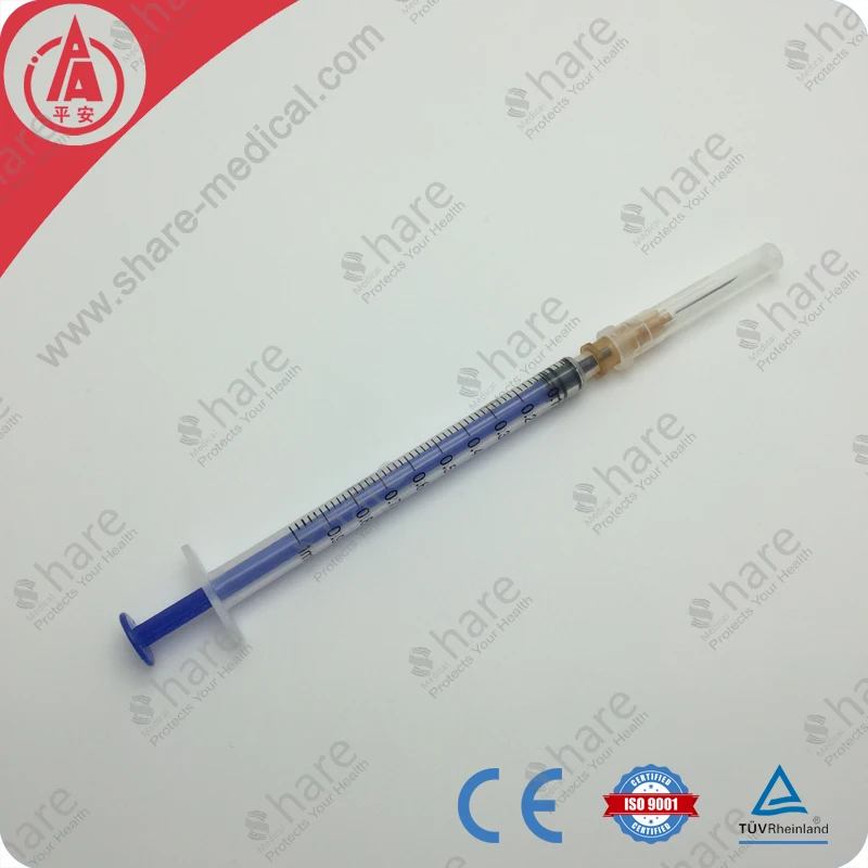 
China manufacturers free sample disposable three pieces luer slip syringe 