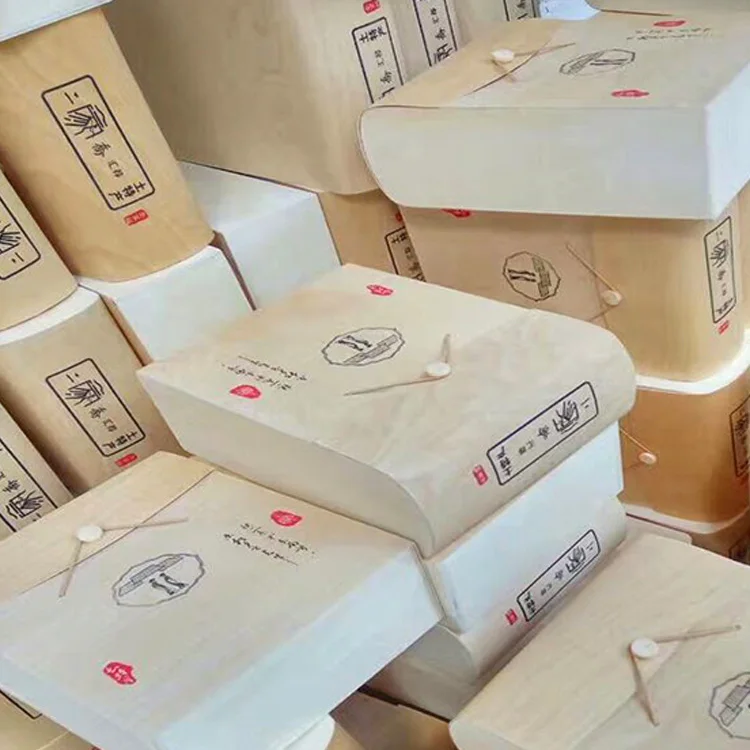 Cheap Custom Logo Shape Soft Birch Wooden Candy Chocolate Gift Box with ox Warble