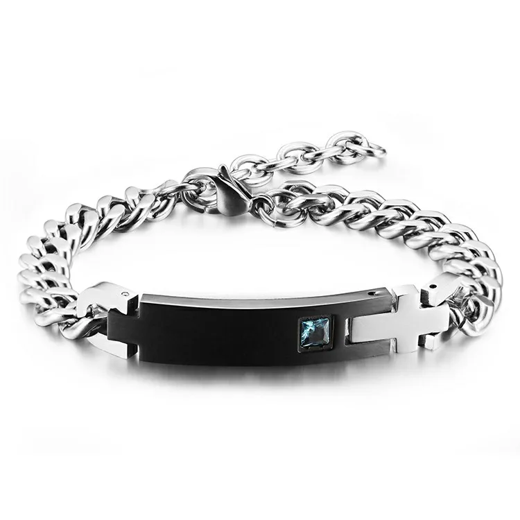 Marlary Engraveable Stainless Steel Couple Lover Bracelets
