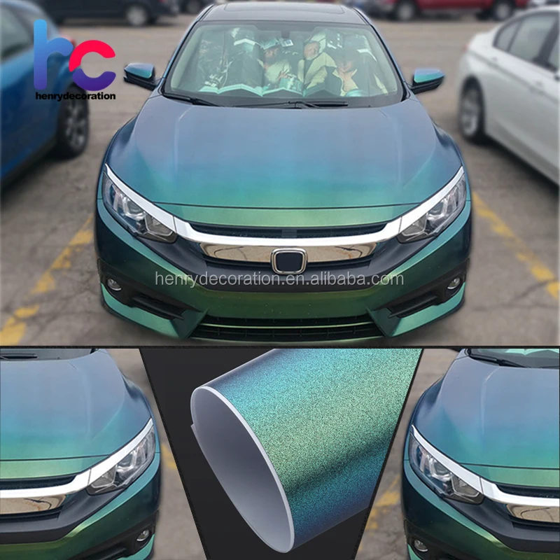 Super Shiny Color Changing Pearl White Chameleon Holographic Car Vinyl Wrap