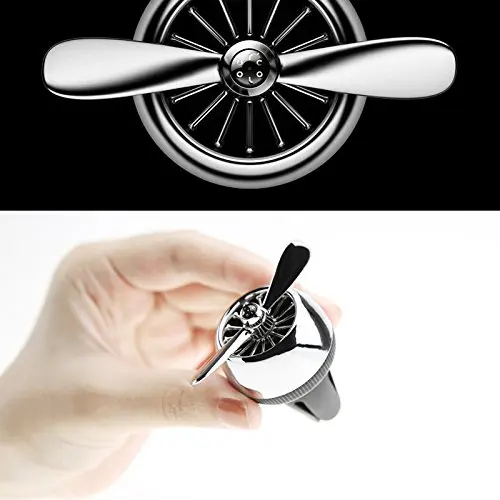 Best seller propeller car air freshener vent aroma car diffuser vent clip with colorful LED light
