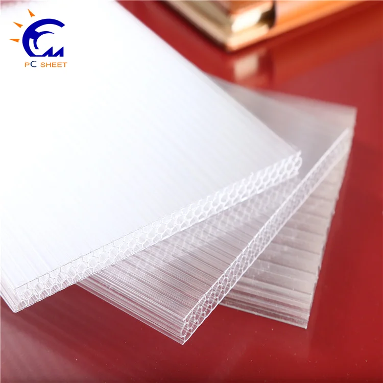 Plastic polycarbonate honeycomb panels for outdoor use