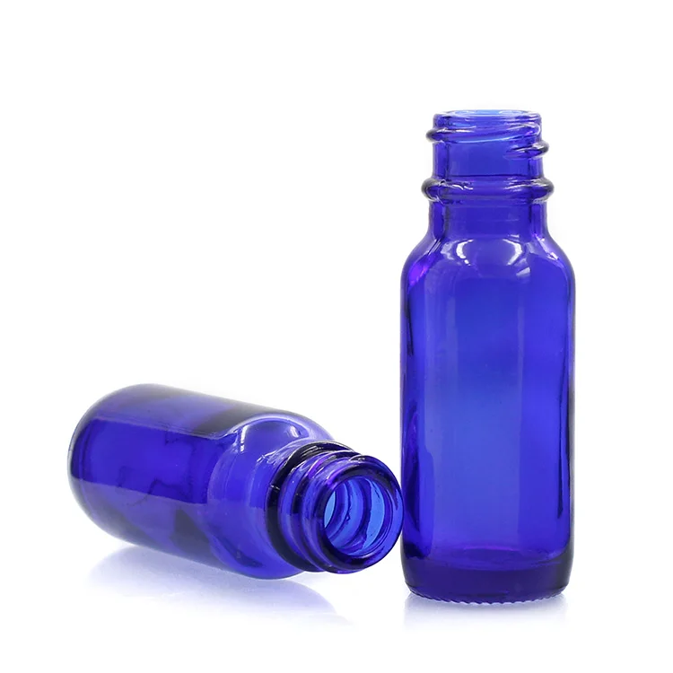 Penghuang 15ml 30ml 60ml Blue Boston Glass Pump Spray Bottle 2 Oz Boston Round Glass Dropper Bottle For Eye Oil