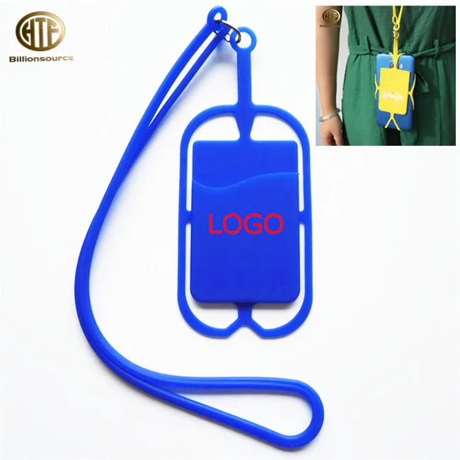
2019 Trade fairs souvenir gift silicone lanyard cell phone holder 