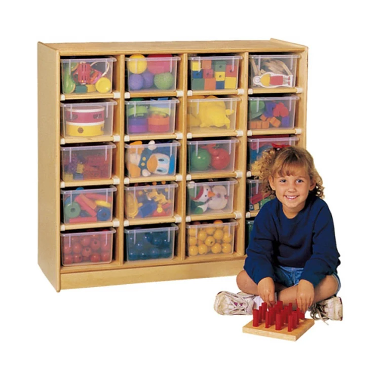 Nursery Home Wood Storage Rack for Kids