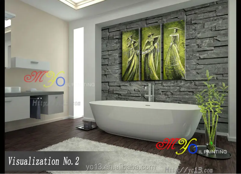 Красивая hot sex африканские женщины ручная роспись современный дом декора подставил картина маслом