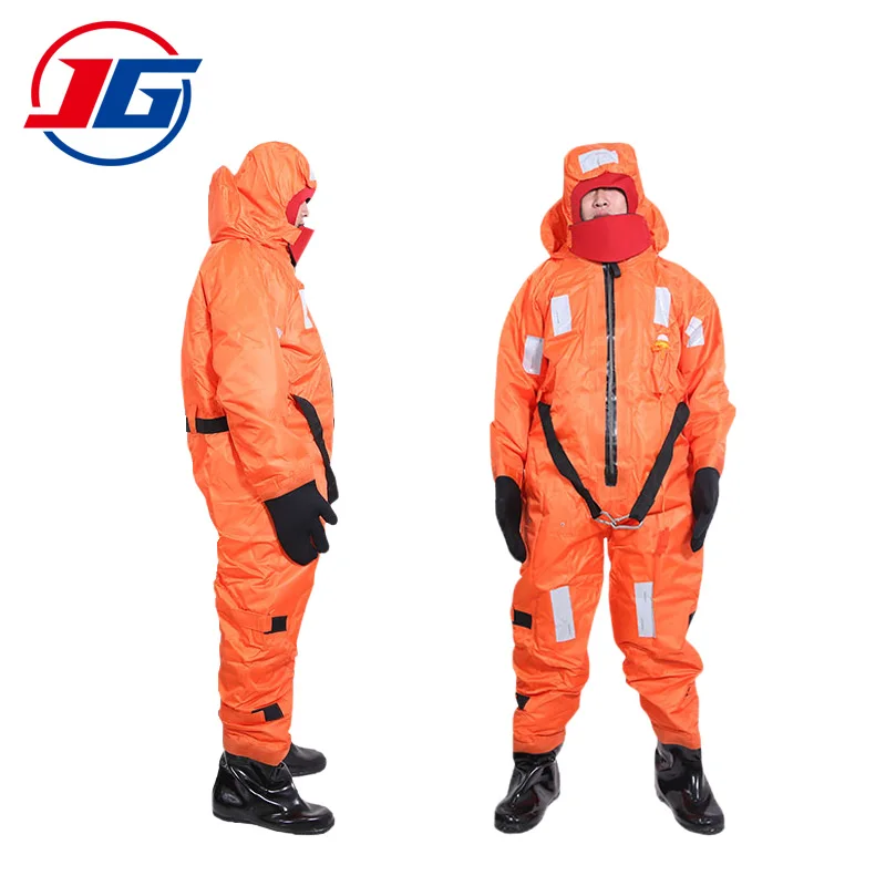 SOLAS certificate nylon material immersion suit for keeping warm in water