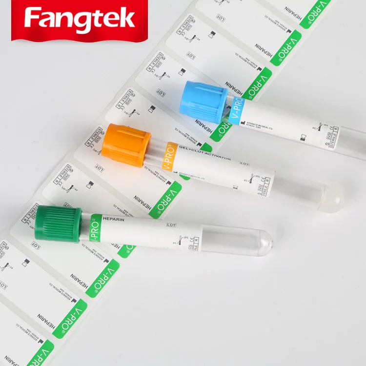 Durable imported low temperature lab tube thermal labels for blood bag collection test tube sticker labels