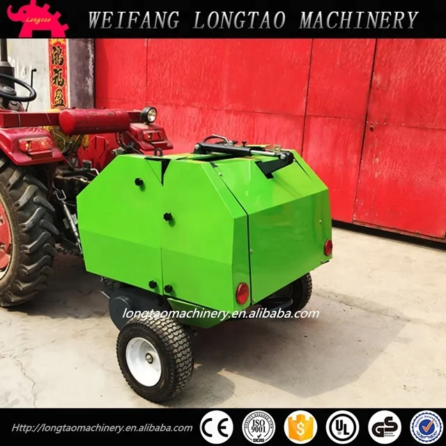 tractor pto driven round baler machine for hay grass