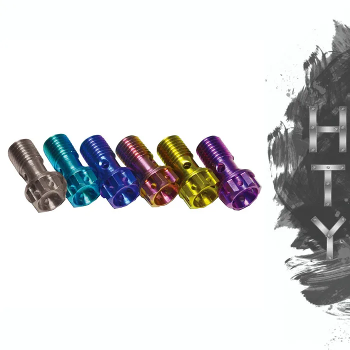 Motorcycle Brake Caliper Titanium banjo bolt Oil Drain Screw/titanium Hollow Screw M10x1.25