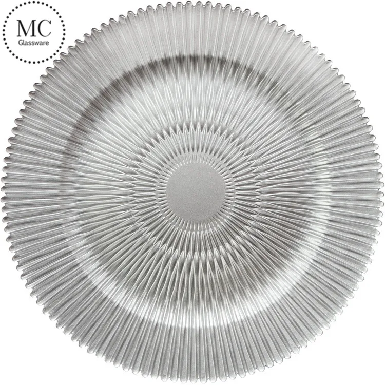 Яркие круглые синие стеклянные пластины из кобальта ручной работы