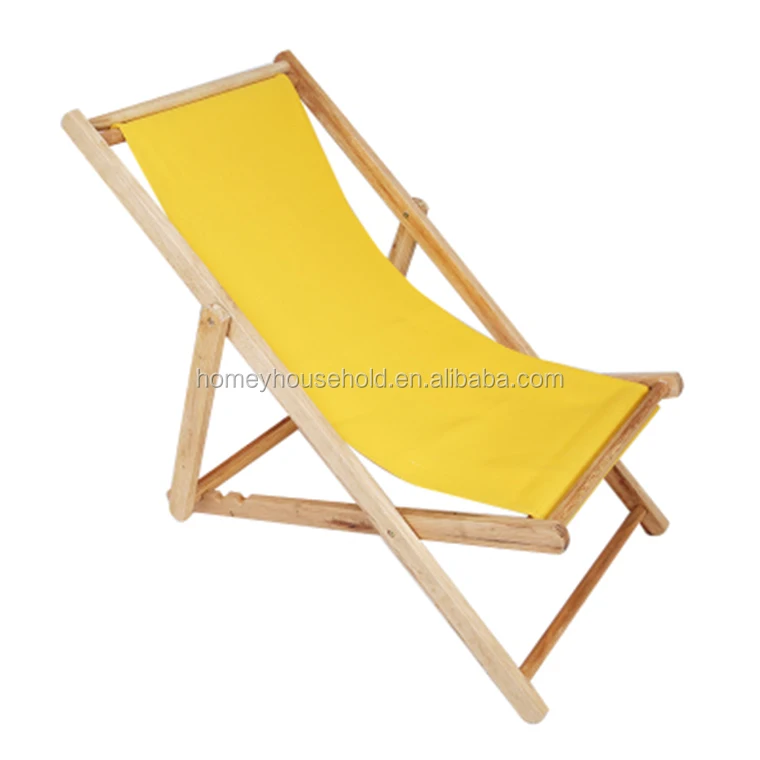 Solid Wood Outdoor Furniture Foldable Canvas Beach Chair Kids Fishing Chair Sun Lounge Deckchair