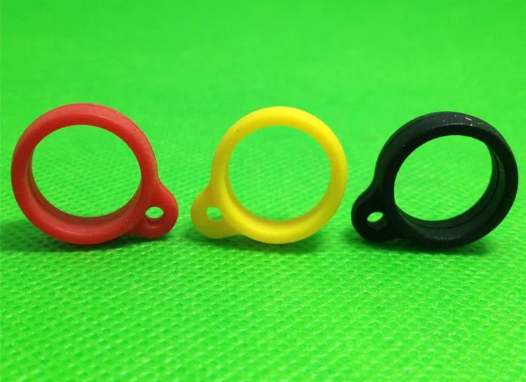 Newest Electronic cigarette accessory ego case silicone ring lanyard silicone ring,e cig lanyard ring with various colors