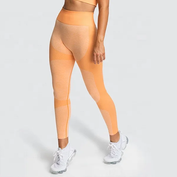 
Jogger Peach hip Athleisure Yoga pants Stripe Work Out Seamless Knit Yoga Leggings 