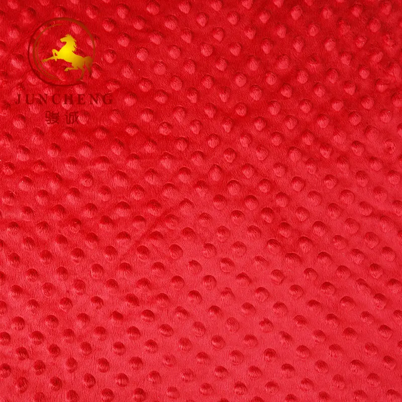 China trade assurance & gold supplier 100% polyester factory super soft dot fabric minky for home textile