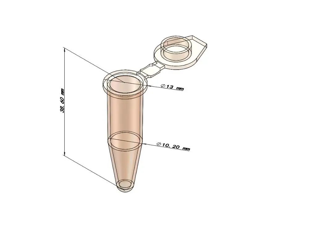 Conical Microcentrifuge 1.5ml micro transparent  centrifuge tubes