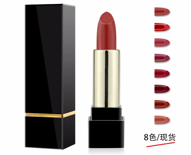 
Moisturizing and brightening 8 creamy matte vegan lipstick oem lip and cheek tint velvet cherry dark red lip stick cosmetic 