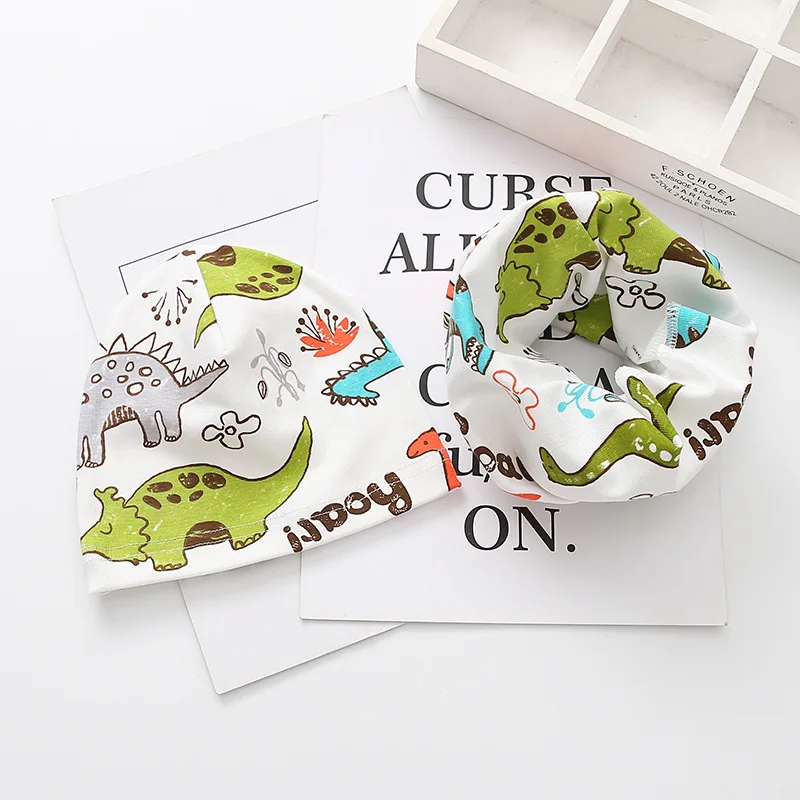 Autumn Winter Crochet Baby Hat Girl Boy Cap Kids Beanie Stars Infant Hat Cotton New Children  Hat & Scarf Set