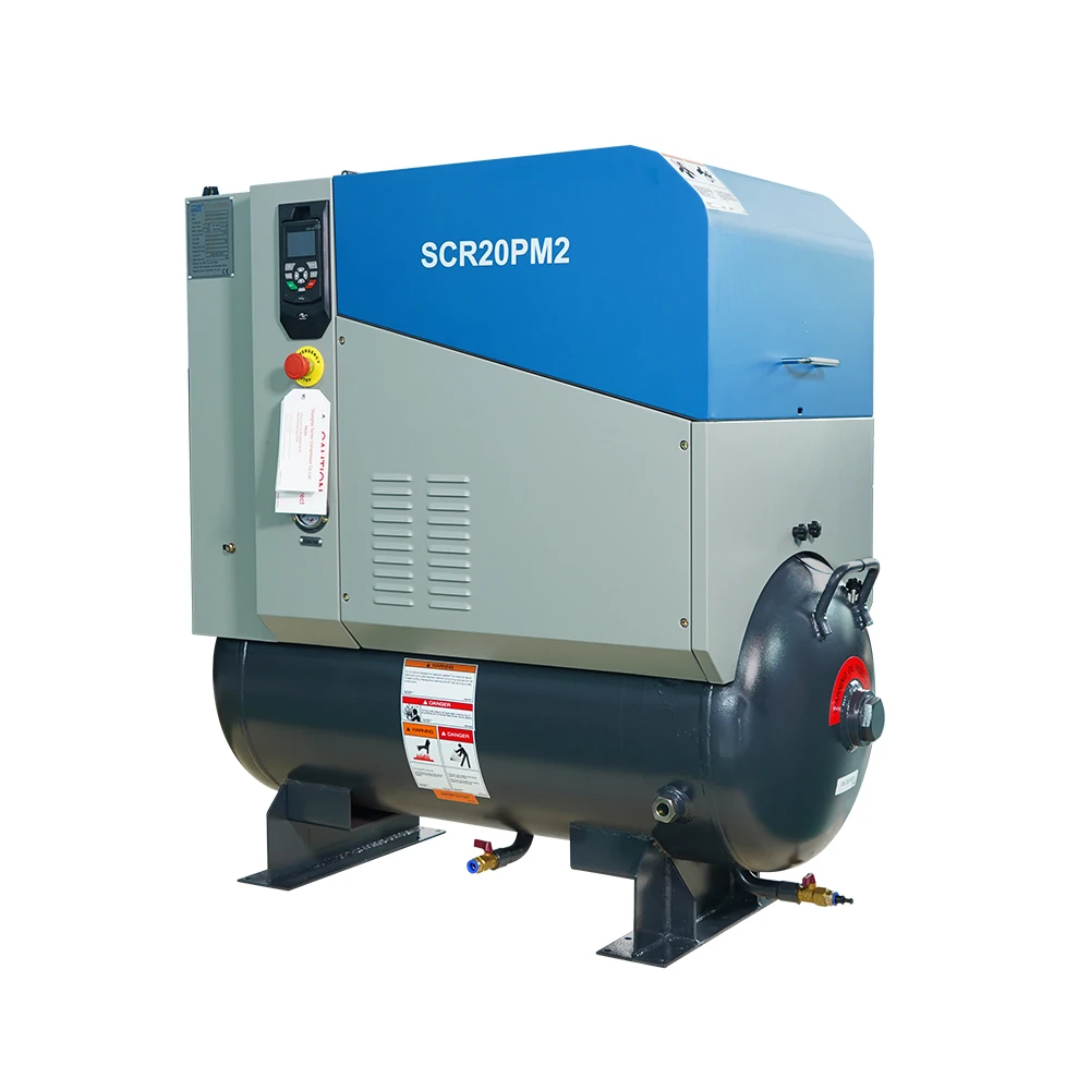 15 кВт, 20 л.с., Шанхай, Отличный Бренд, 7 бар, винт, постоянный магнит, преобразователь частоты, воздушный компрессор SCR20PM2