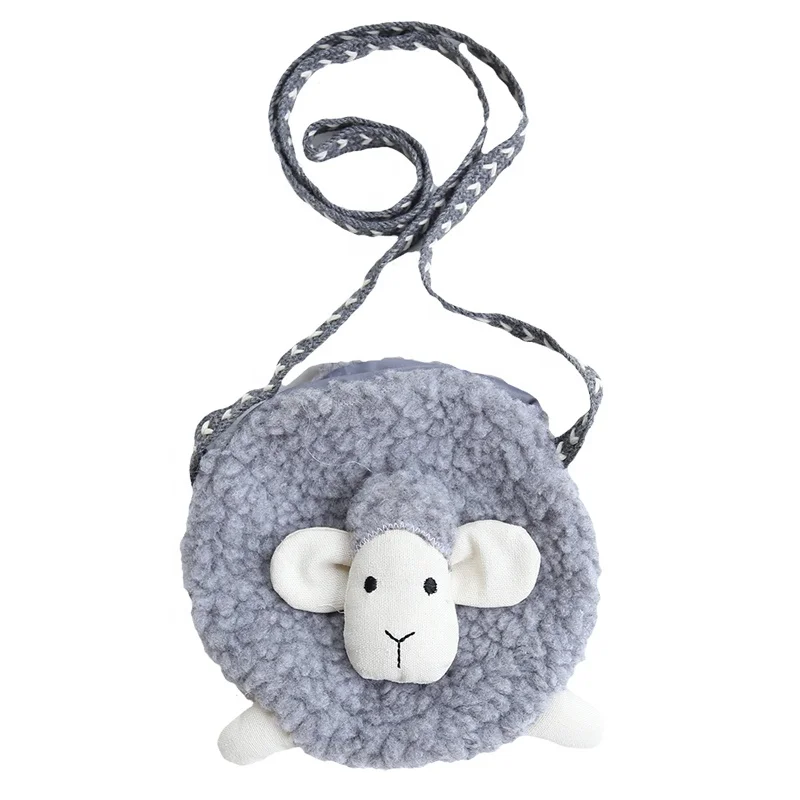 Little Lamb Bags for Kids Wholesale Kids Children Cute Sheep Makeup Bag Little Girls 3D Animal Cross Body Kids Messenger Bag