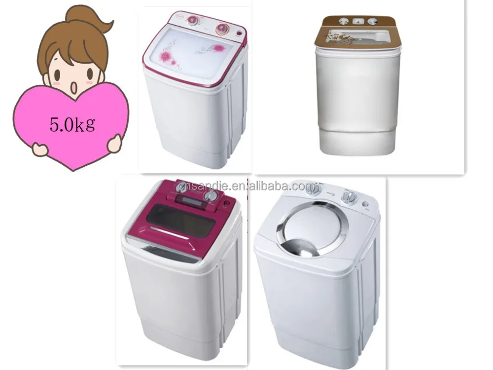 5.0kg single tub semi automatic mini glass washing machine