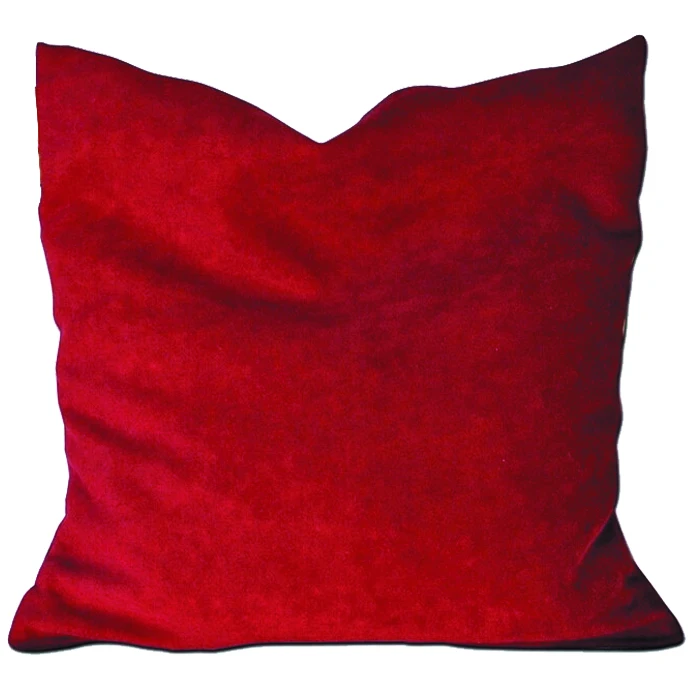 Solid red Thermal cherry pit stone square pillow