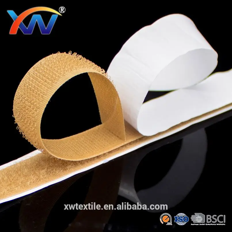 wholesale sticky backed nylon self adhesive hook and loop tape