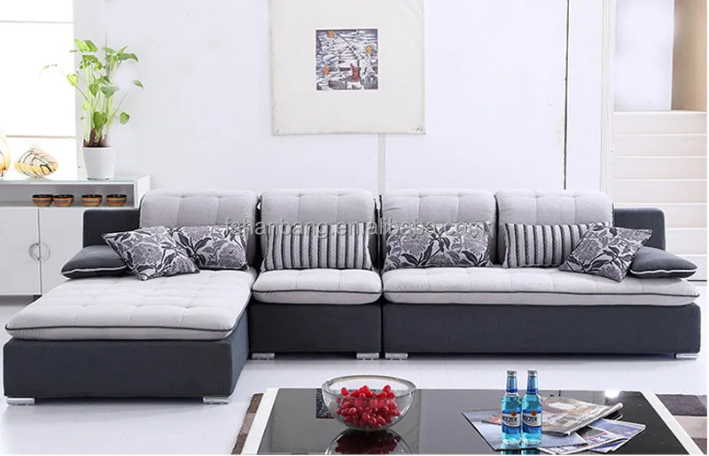 Hotsales Trendy Modern Design Living Room Fabric Sectional Sofa Set