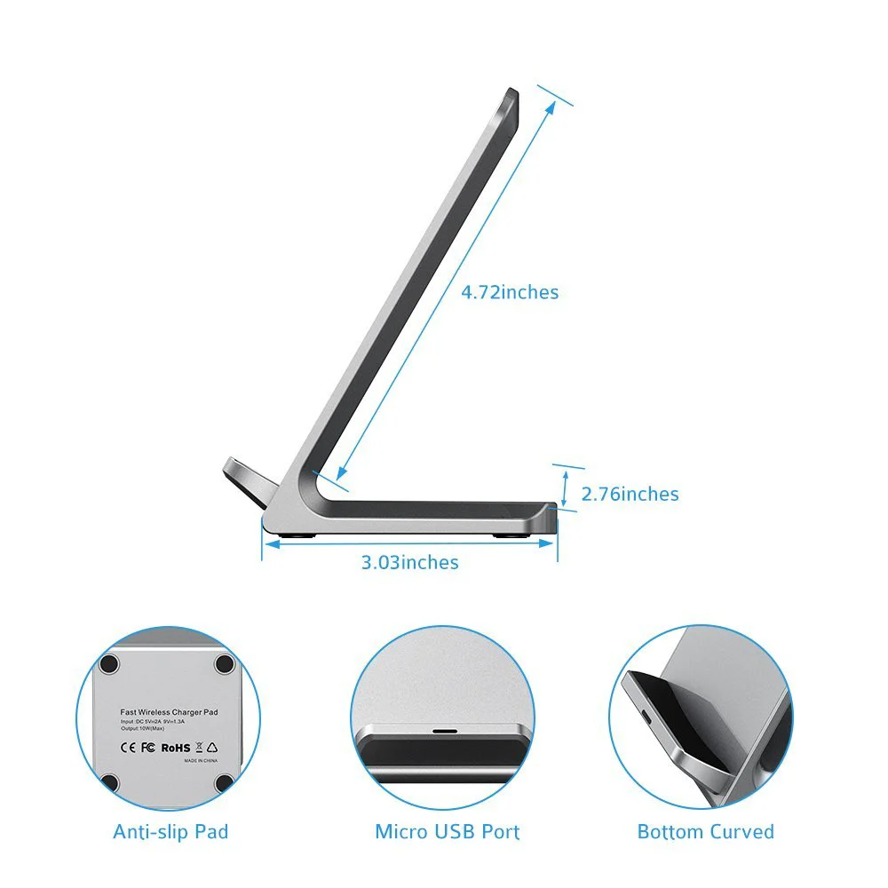 2019 Amazon Best sale qi wireless charger stand speaker for iPhone MAX