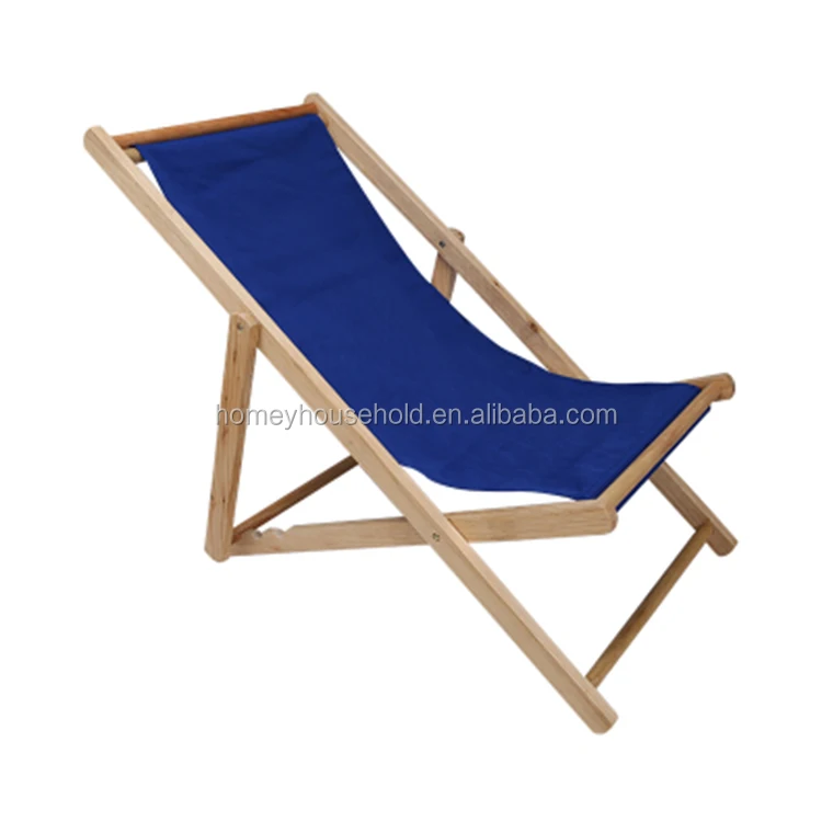 Solid Wood Outdoor Furniture Foldable Canvas Beach Chair Kids Fishing Chair Sun Lounge Deckchair