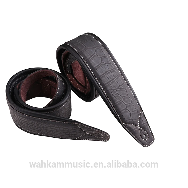 
3 1/4' High Quality Cowhide Padded Leather Guitar Bass Strap Guitar Belt 3 1/4'' High Quality Cowhide Padded Leather Guitar Bass Strap Guitar Belt with&nbsp; Crocodile Deisgn