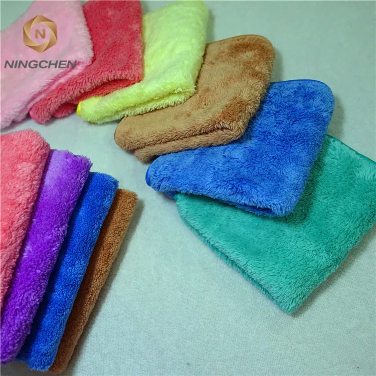 80% polyester 20% polyamide super soft thicken car washing ultra fine microfiber nano towel/cleaning cloth towel