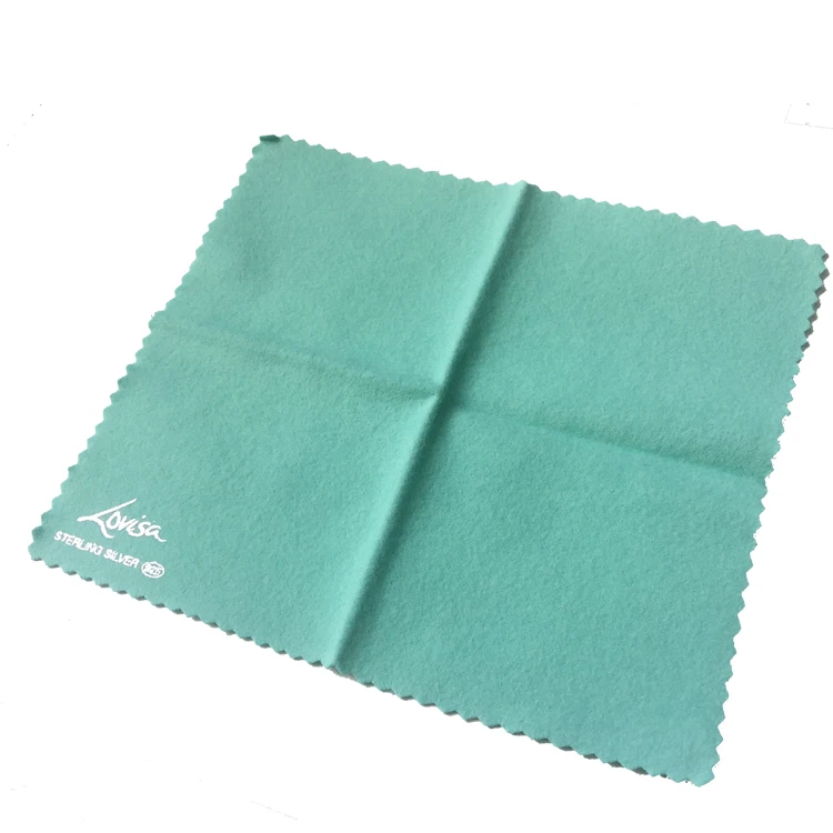 Cotton jewelry cleaning cloth, silver gold jewellery polishing rags