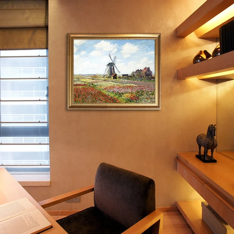 
Old Master Claude Monet Famous Windmill Oil Painting Reproduction for Hall Decoration hotels 