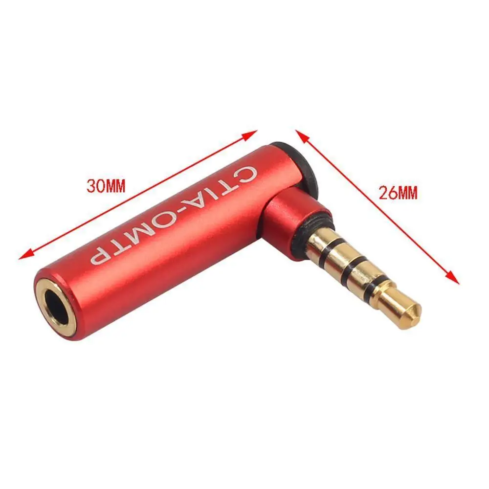 3.5mm Audio Right Angle 90 degree Adapter Connector Male to Female CTIA to OMTP Or  OMTP TO CTIA Converter