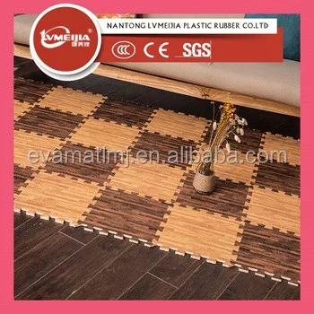 eva foam wood grain foam mat baby floor tiles interlocking eva child play eva flooring