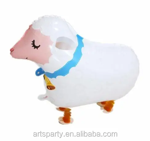 walking sheep foil balloon party decoration walking pet animal balloon